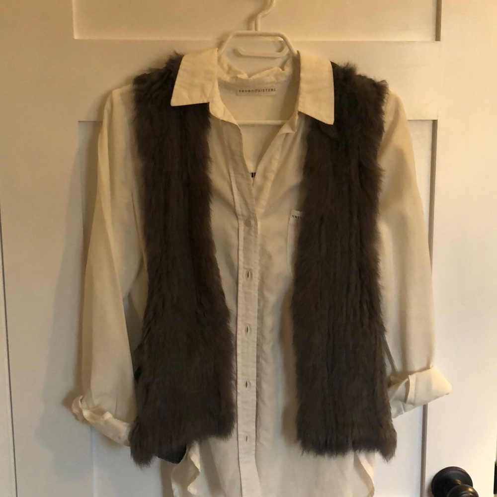 Fur Grey Vest
